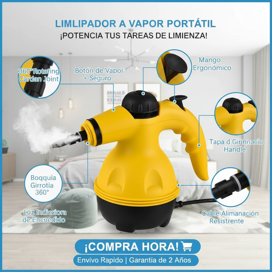 Limpiador a Vapor Portátil Poderoso
